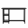 Martha Stewart Beckett Home Office Trestle Desk w/Shelves in Black Wood Grain BLN-FY-HY-1071-BK-MS